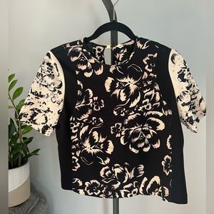 Rebecca Taylor Black and White Top